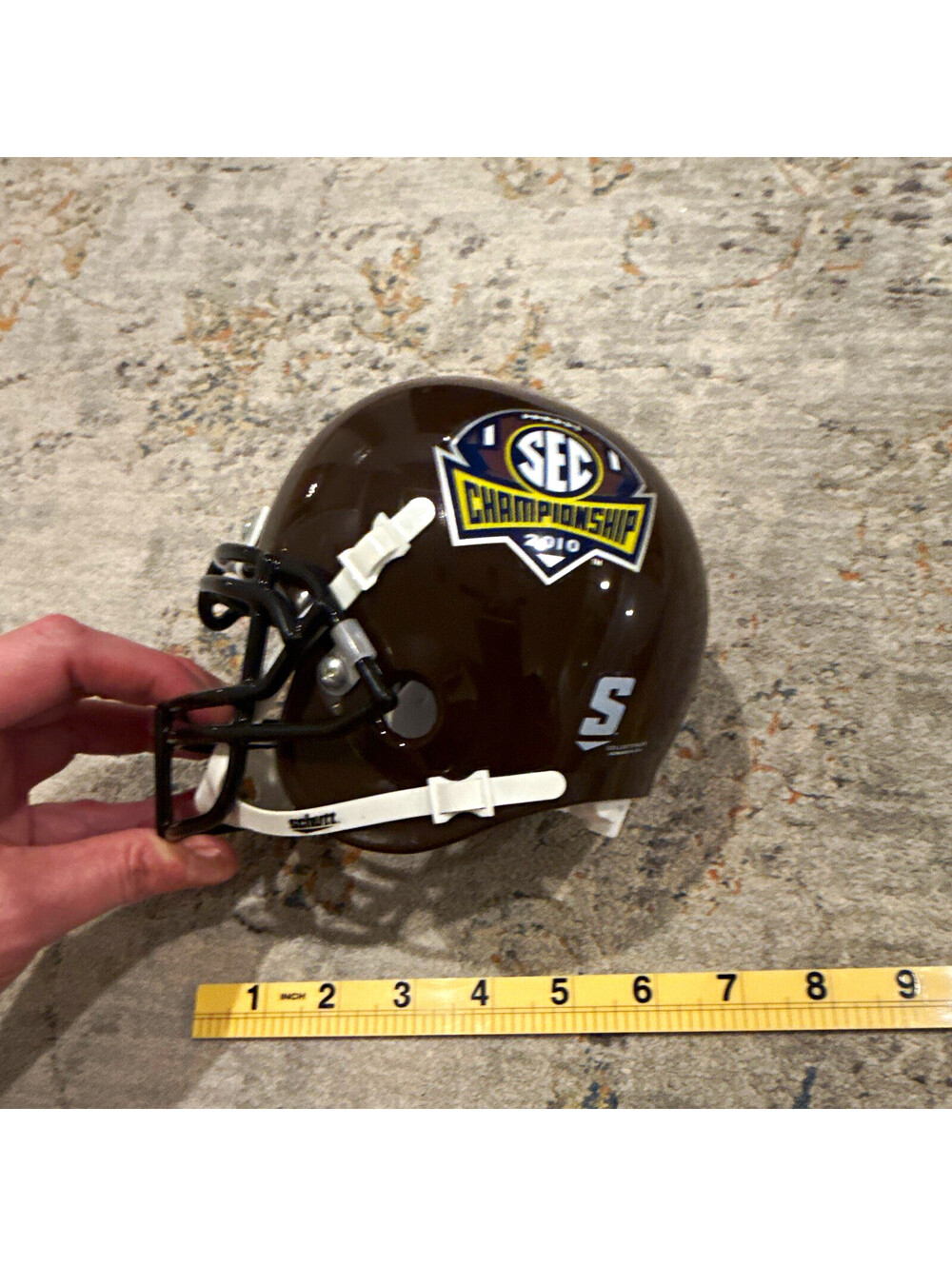 Schutt UPS SEC Championship 2010 Football Mini Helmet Brown Black White Gold